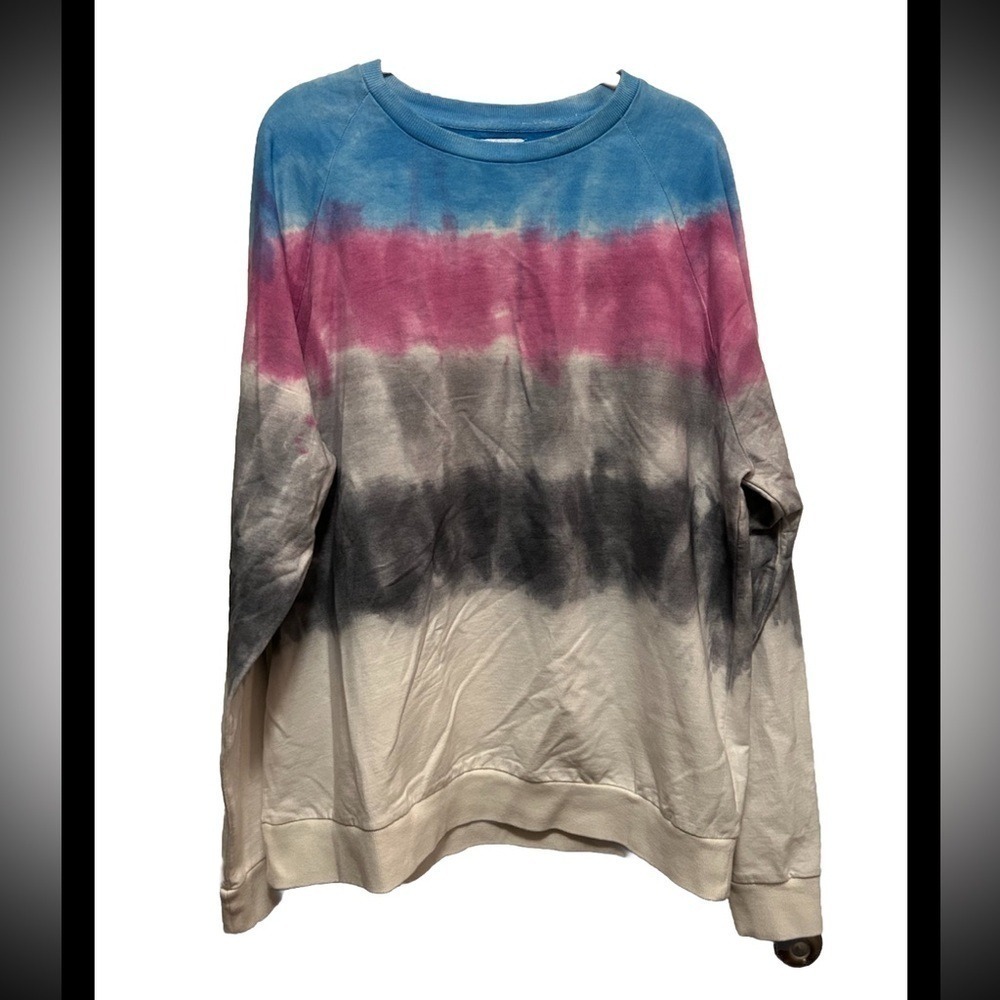 Urban Outfitters Mens XL Tie Dye Sweatshirt Watercolor Blue Purple Crewneck‎